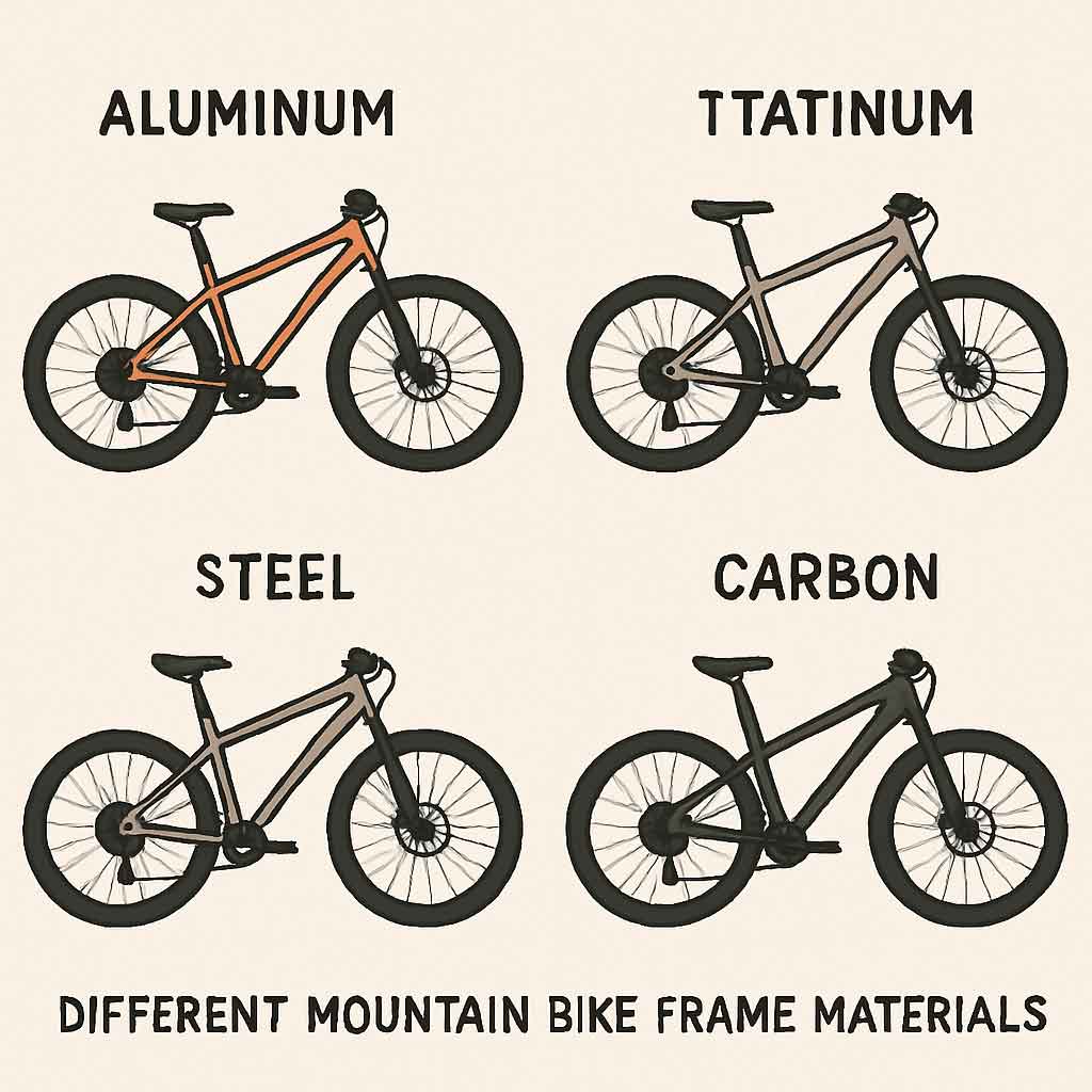 Different mountain bike frame materials