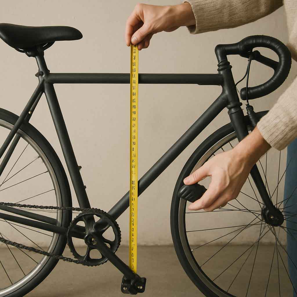 Measuring a bike frame
