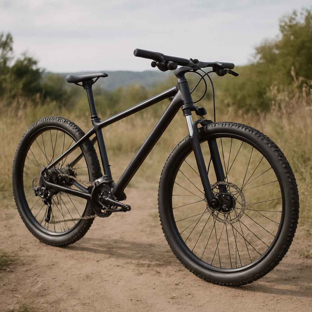 Mountain bike with disc brakes
