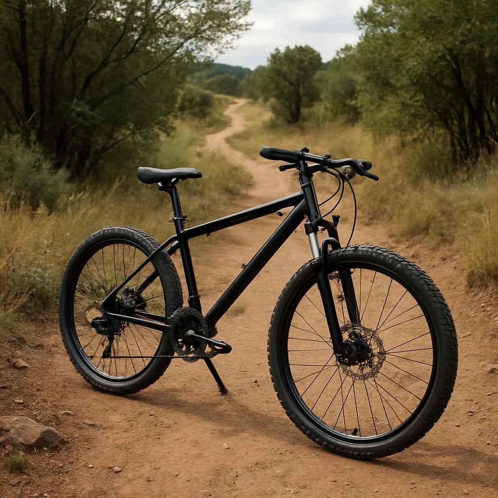26 inch mountain bike on a trail