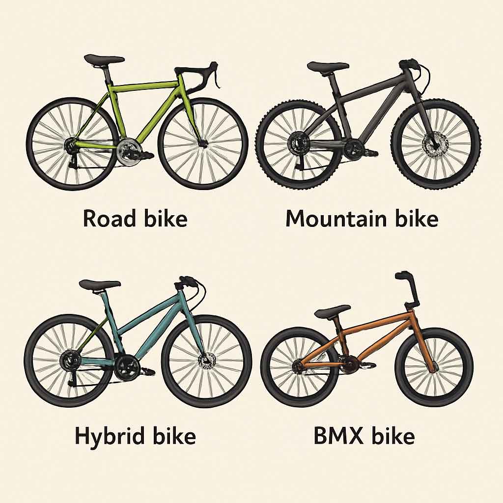 Different types of bicycles