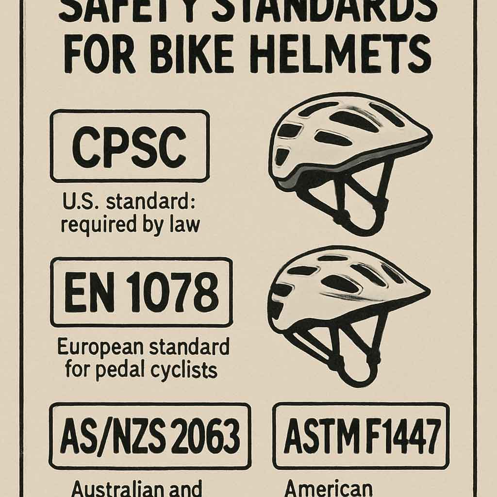 Safety standards for bike helmets