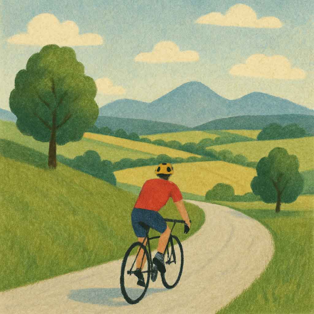 Cycling through scenic landscapes