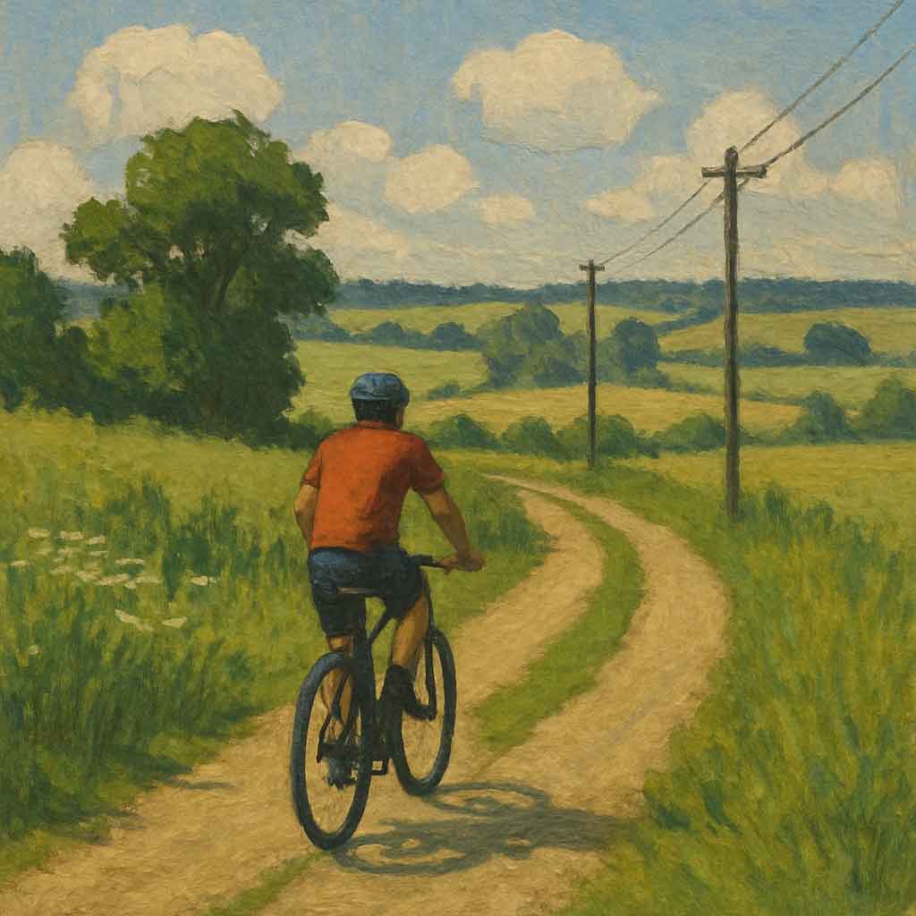 Cycling through the countryside