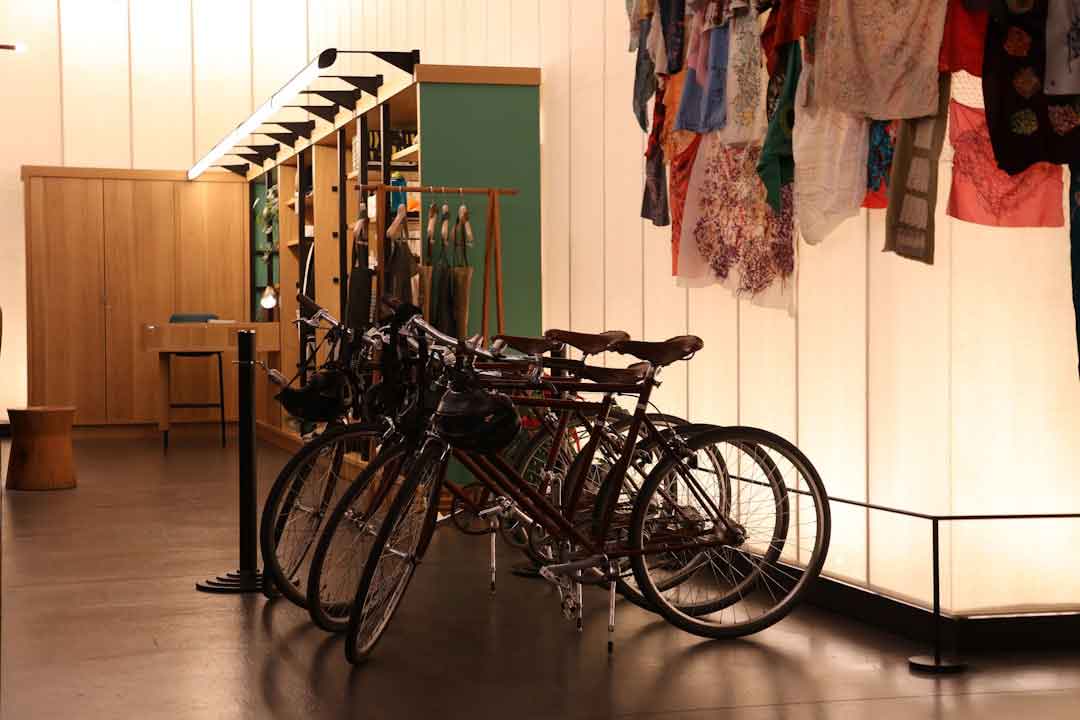 Road bike showroom with various models