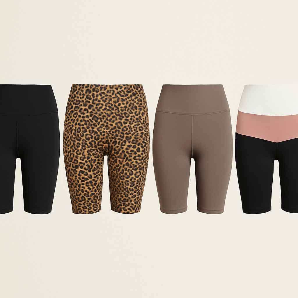 Different types of bike shorts displayed