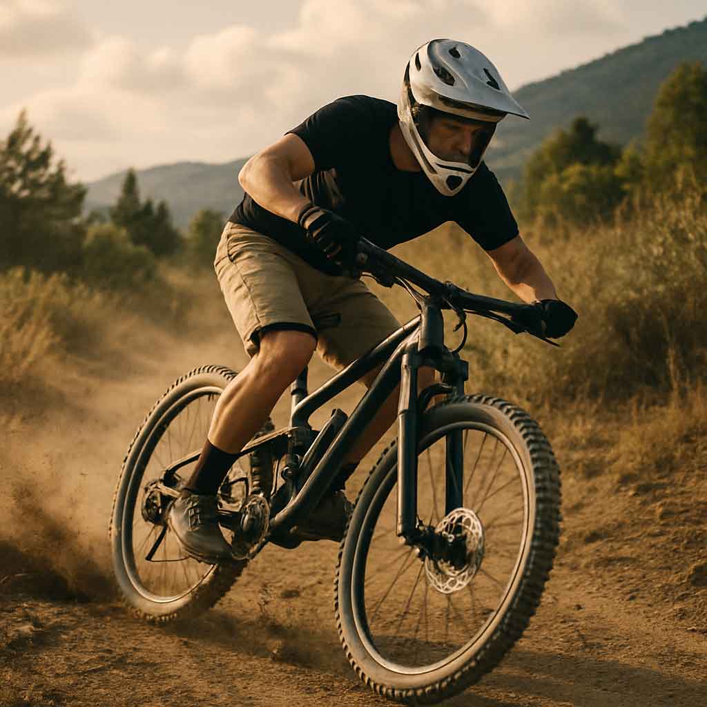 Mountain bike in action