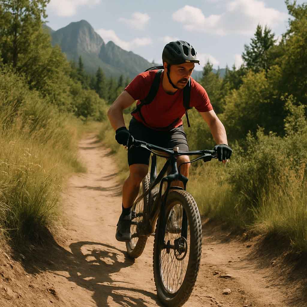 Mountain biking in nature