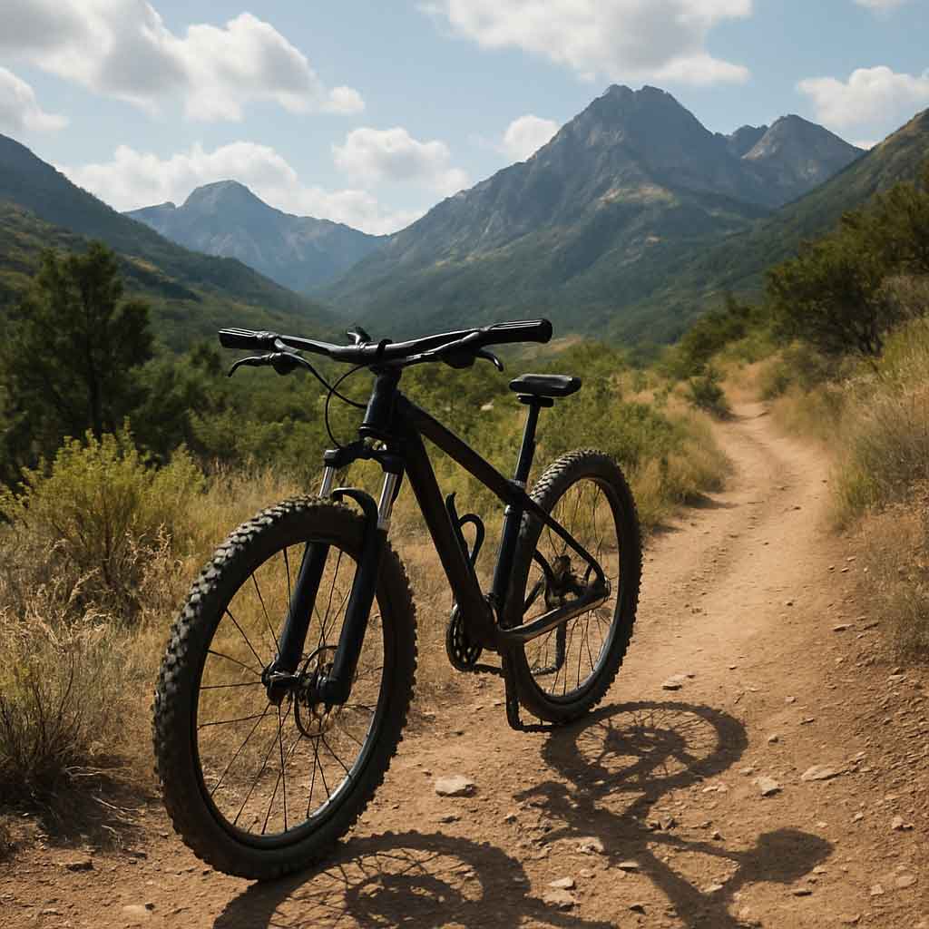 mountain bike on trail