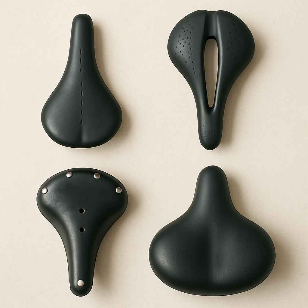 Different types of bike saddles