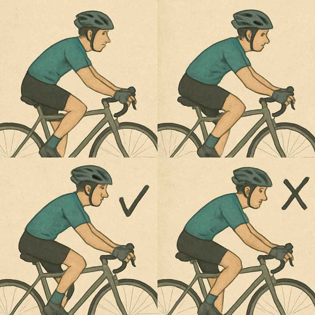 Cyclist trying different bike saddles